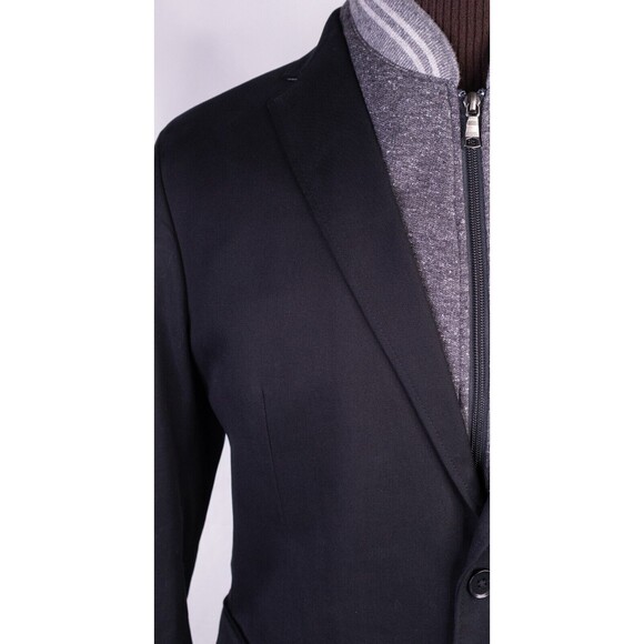 Banana Republic Blazer Sz 44R Cotton Tailored Fit Two Button Black 2 Btton Sport - Picture 5 of 16